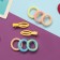 Caramel hair set (10 elastic bands 1.5 cm, 2 clamps 3 cm) fish, yellow