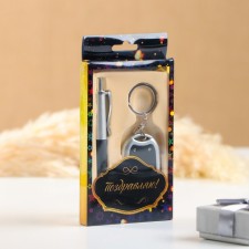 Gift set 2V1 (pen, black flashlight)