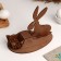 Standing "Easter rabbit with a wheelbarrow" Golden