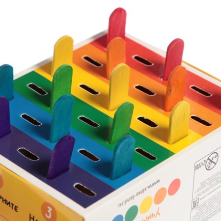Developing sorter "Color sticks" according to the Montessori methodology-1