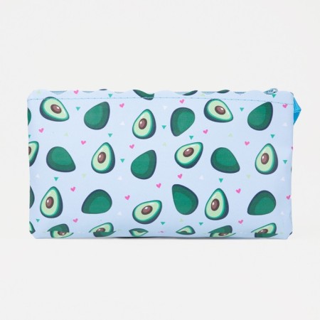 Cosmetic bag with lightning, white/blue color-1