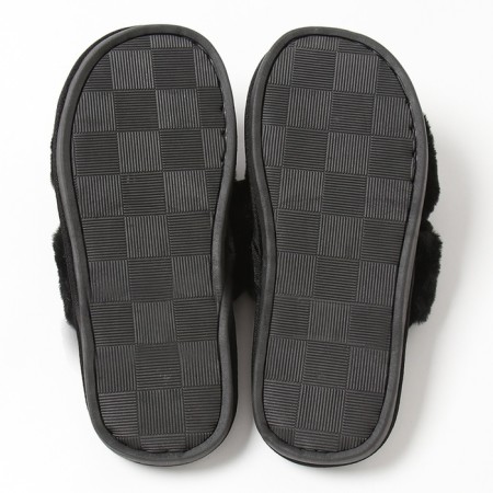 Women's slippers with an open nose, size 38-39, black-5