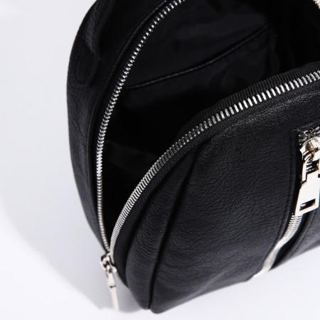Bag Cross-Bodi Medvedkovo with a zipper, black color-6