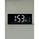 Electronic wall clock, calendar and thermometer, 36.2 x 15.5 cm, white numbers 10 x 4.5 cm 1076627
