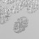 Decorative eelement silver 2x3.2 cm
