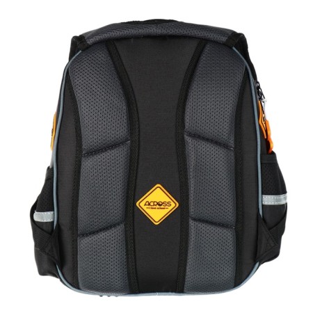 School backpack 40x33x15cm, ergonomic back, Across 410, black/orange-5
