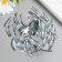 Decor for creativity Plastic "Rhound oval. Silver" set of 50 pcs 0.8x2.8 cm