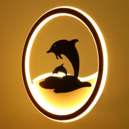 Bra "dolphins" LED 41W 3000/4000k 24x24 cm black 30x30m-3