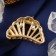 Hair crab "Margarita" arc strips, 2.5 cm, gold