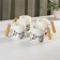 Ceramic tea set "Sakura", 6 items: 4 circles 250 ml, kettle 1 l, tray D = 29 cm, white color