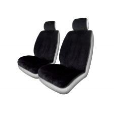 Alpaca capes, artificial fur, set 2 pcs, black