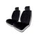 Alpaca capes, artificial fur, set 2 pcs, black