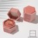 Case of Korean velvet for earrings/ring "Crystal" 5.5 × 5 × 4 cm, light pink color