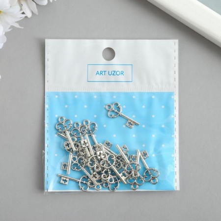 Decor for creativity Metal "Key" silver 2.3x1 cm-2