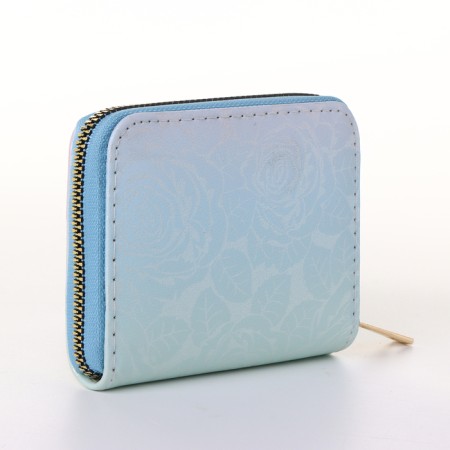 Women's wallet with lightning, blue color-1