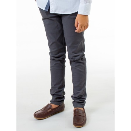 Pants for ISee boys, height 134-140 cm, gray color-1
