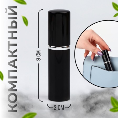 Perfume bottle, with a spray, 10 ml, black color-2