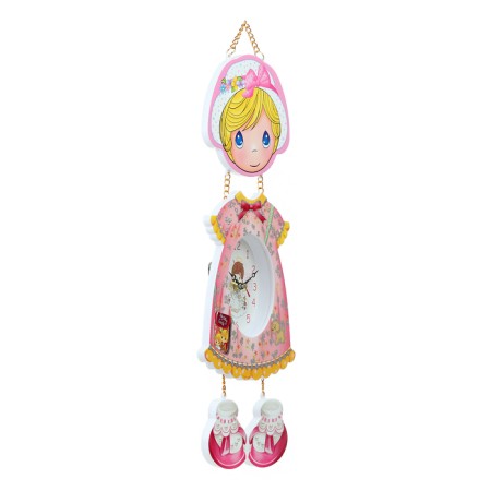 Children's wall clock "Girl", discrete move, 16 x 42 cm-2