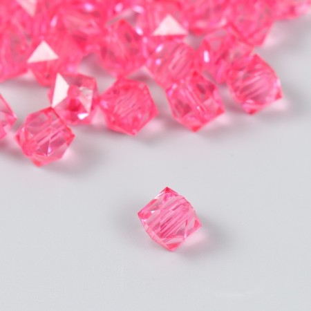 Beads Plastic "Crystal Multicurler. Amaranth" Transparent set of 20 g 1x1x1 cm