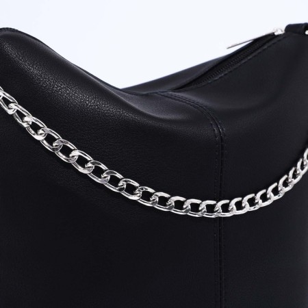 Janelli Cross-Boda Bag on a zipper, external pocket, black color-2