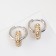 Earrings with the removable element "Transformer" circles, the color of silver with gold