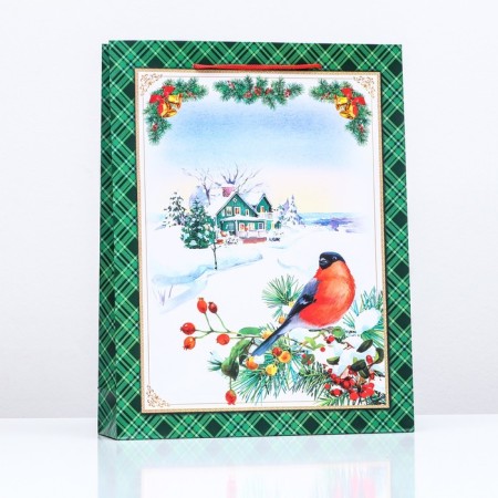 Gift package "Bullfinch on a branch", 33 x 42.5 x 10 cm