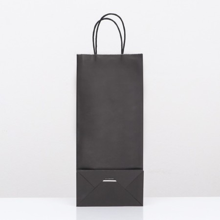 Craft package for a bottle, black, 14 x 8 x 32 cm-2