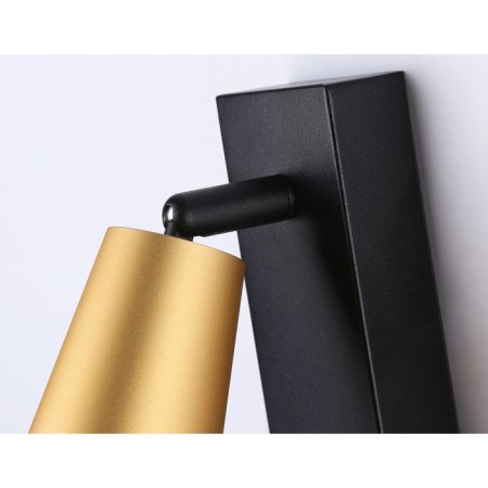 Wall lamp with a switch and a change of lamp Ambrella Light, Move, TA13142, GU10, Black Color, gold-3