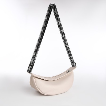 Cross-Bodi, L-Craft on the zipper, a long belt, the color of a light-beige