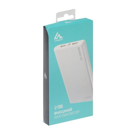 External battery Luazon PB-01, 7200 mAh, 2 USB, 1/2.1 A, flashlight, black-8