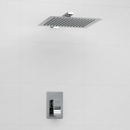 The shower system wasserkraft a12118, built -in, tropical shower, chrome-1