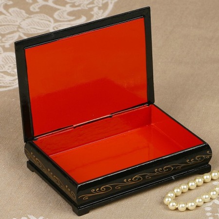 Casket "Animals", 10 × 14 cm, lacquer miniature, mix-8