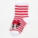 Socks for the girl "Minnie Mouse" strip, Disney, 16-18 cm, white/red color