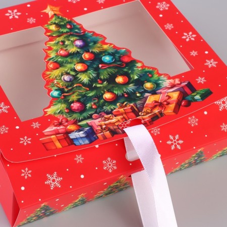 New Year's folding box "Christmas tree with gifts" 20 x18 x 5 cm, new year-2