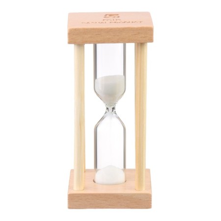 Sanding clock "Afrin", for 5 minutes, 8.5 x 4 cm, white sand