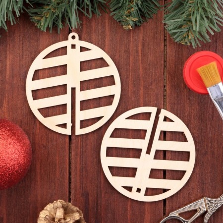 Wooden toy on the tree "Diagonal", ball, diameter 8 cm-1