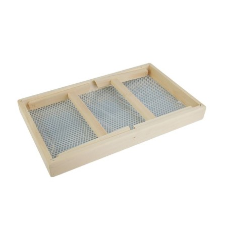 Breakfast table "Metal mesh" Glass surface 50x30cm-2