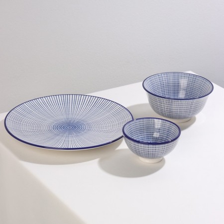 Poramic plate "Fleet", d = 21.7 cm, blue color-5