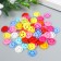 Buttons plastic 2 punctures "Bright smile" 1.3x1.3 cm set 60 pcs mix 2x5x5.5 cm