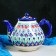 Rishtan ceramics "Patterns", 1600 ml, blue mix