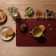 Serving napkin Zapel Eco Leather, grenade color