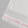 BOPP package with an adhesive valve, transparent 16 x 18/4 cm, euros, 25 μm