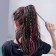 Hair threads, 90 cm, 5 pcs, color mix