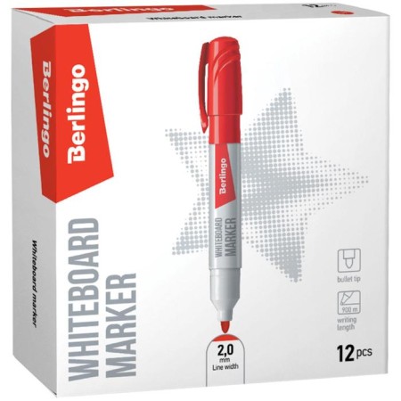 Black Berlingo Board Marker, Red-5