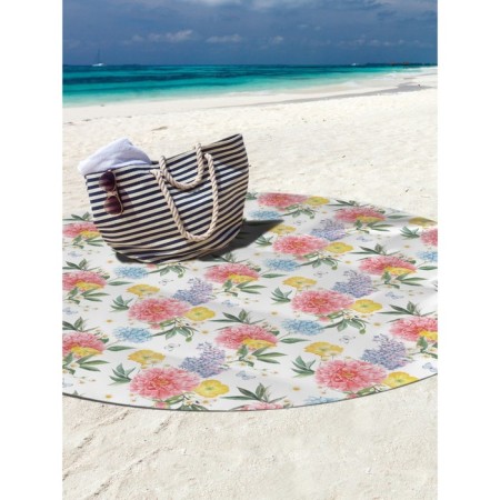 Pareo and beach rug "Flower panel", d = 150 cm-2
