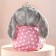 Soft toy "Bunny La Pu in the Cambinison with Crown", the color is gray, 20cm