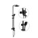 The shower system Fashun A52402-7, pour 115 mm, with a tropical shower, hand watering can, black