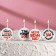 Candles for the cake on skewers "Circle with inscription No. 2", 2.6 cm, 25 g, set 4 pcs