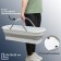 Folding harvesting bucket, 63 × 25 × 20 cm (bottom 53 × 17 cm), color gray color