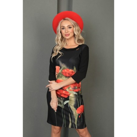 Female dress, size 46, black color-9